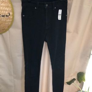 High-Rise Skinny Stretchy Jeans (Waxy material)